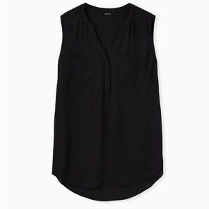 Torrid Black Harper Georgette Pullover Tank Size 2